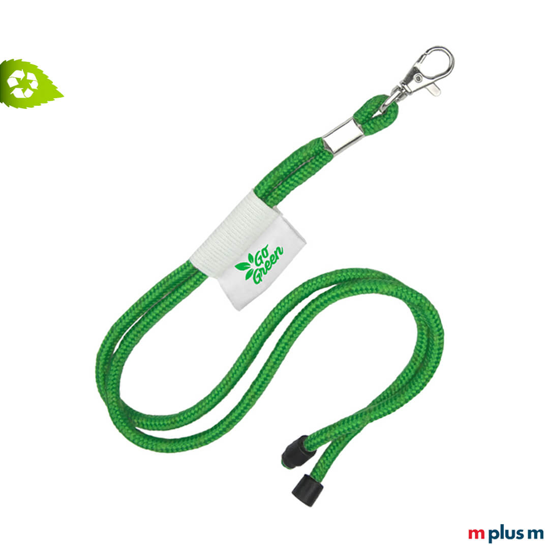 Recycling Kordel Lanyard als Werbeartikel mit Logo bedrucken