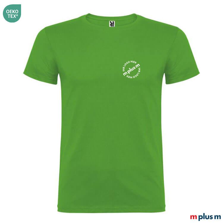Hellgrünes T-Shirt von Roly – OEKO-TEX® Baumwolle, günstig mit Logo bedruckbar, EXPRESS möglich