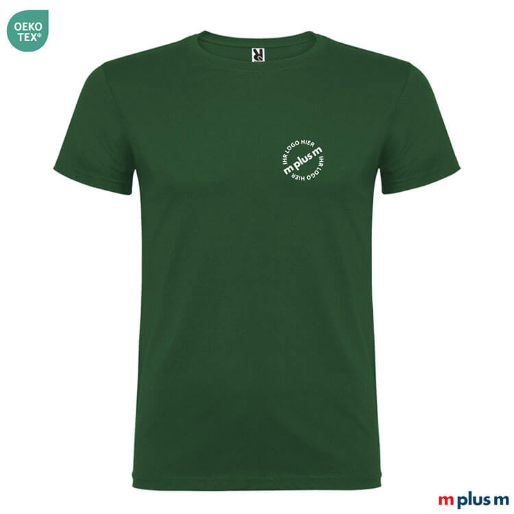 Dunkelgrünes Roly T-Shirt – nachhaltig, OEKO-TEX®, ideal für Logodruck, EXPRESS Lieferung