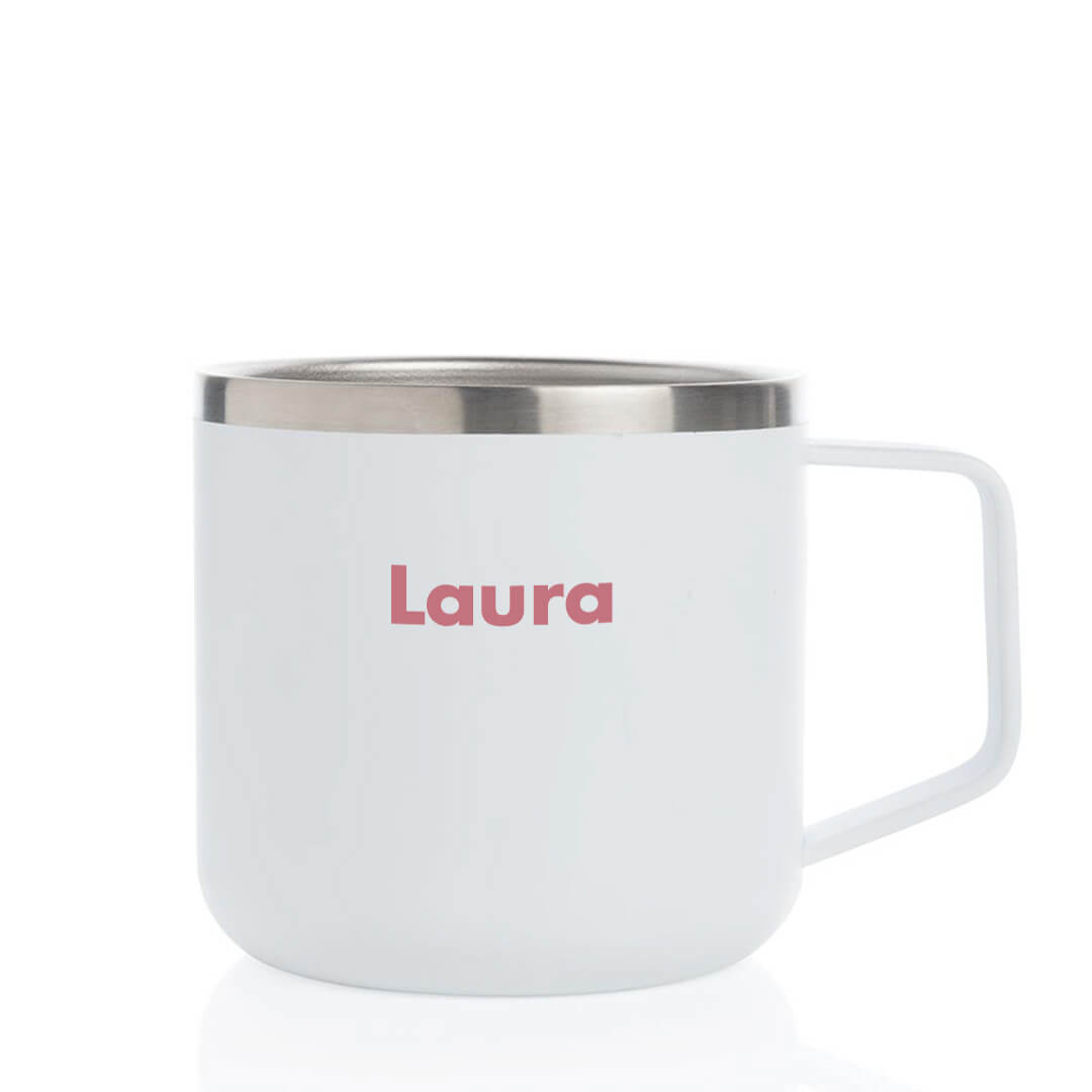 Super isolierte Kaffee Thermotasse Florian mit Logo oder Namen bedrucken