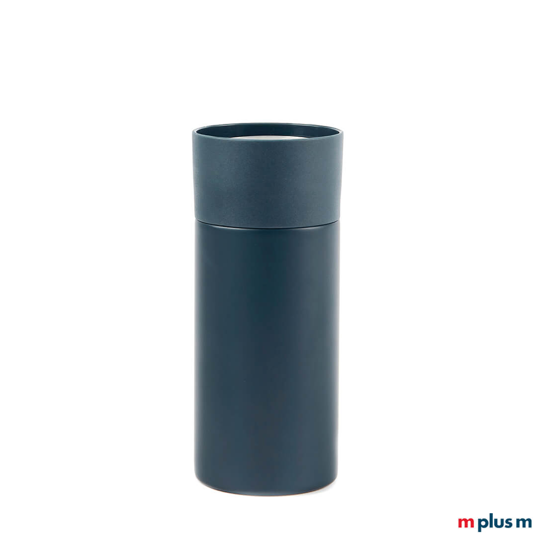 Nachhaltigen blauen Edelstahl Thermobecher mit Ihrem Logo bedrucken