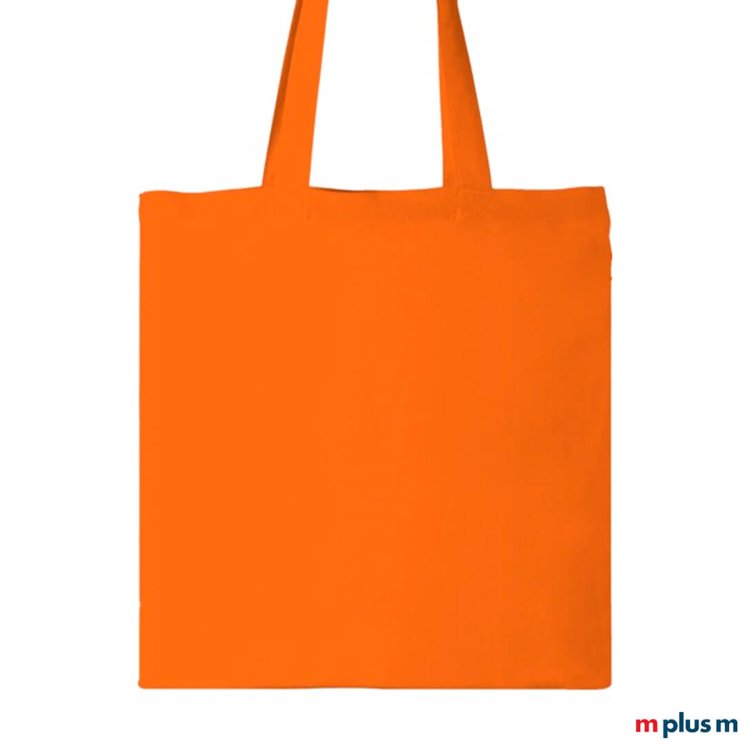 Orangenen Jutebeutel bedrucken