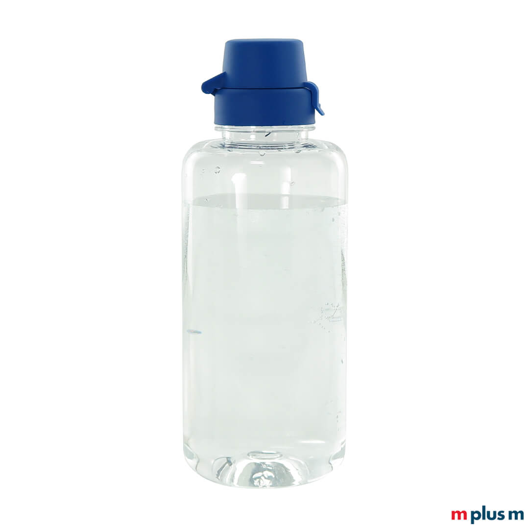 Trinkflasche in blau mit Logo bedrucken