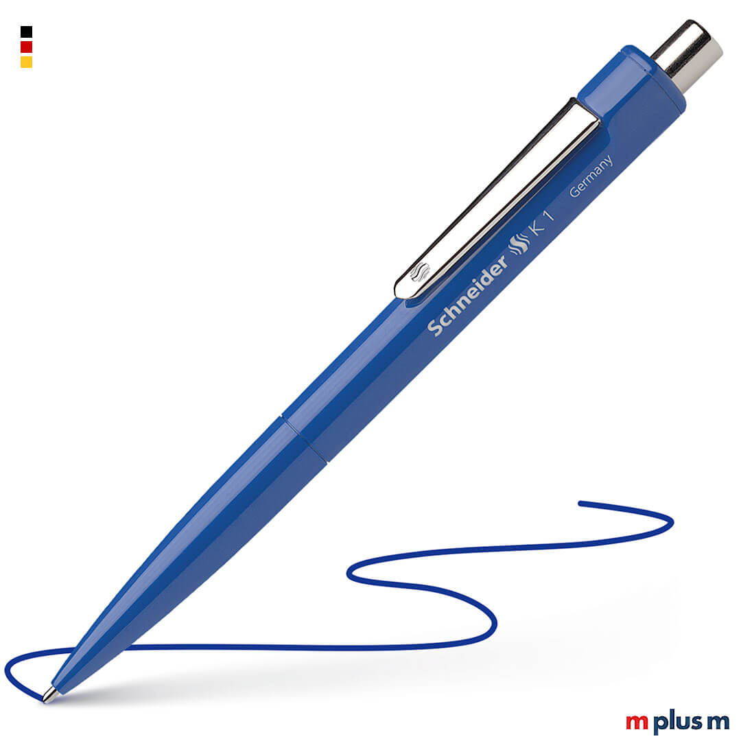 Preiswerter Werbekugelschreiber Made in Germany: Schneider K 1 in blau