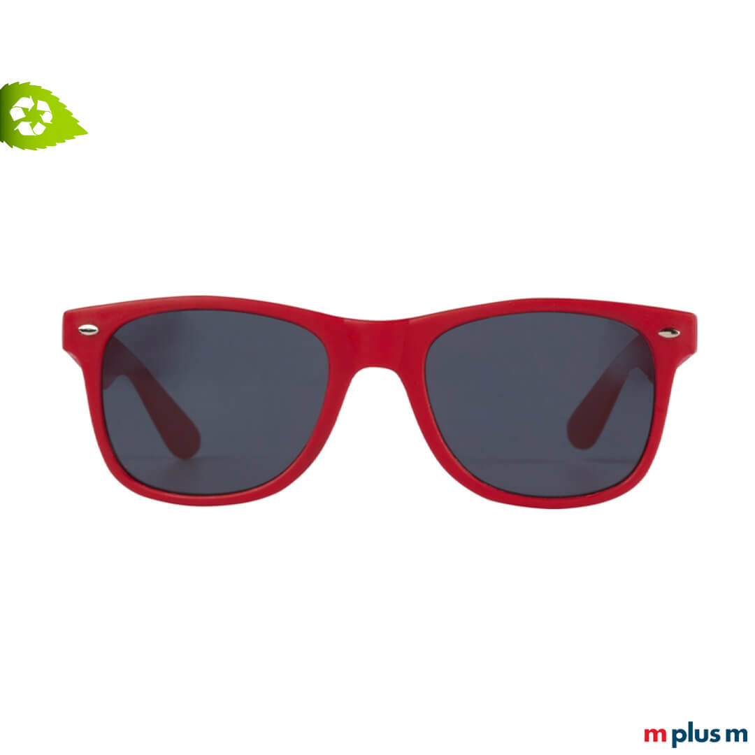 Recycling Brille in rot bedrucken