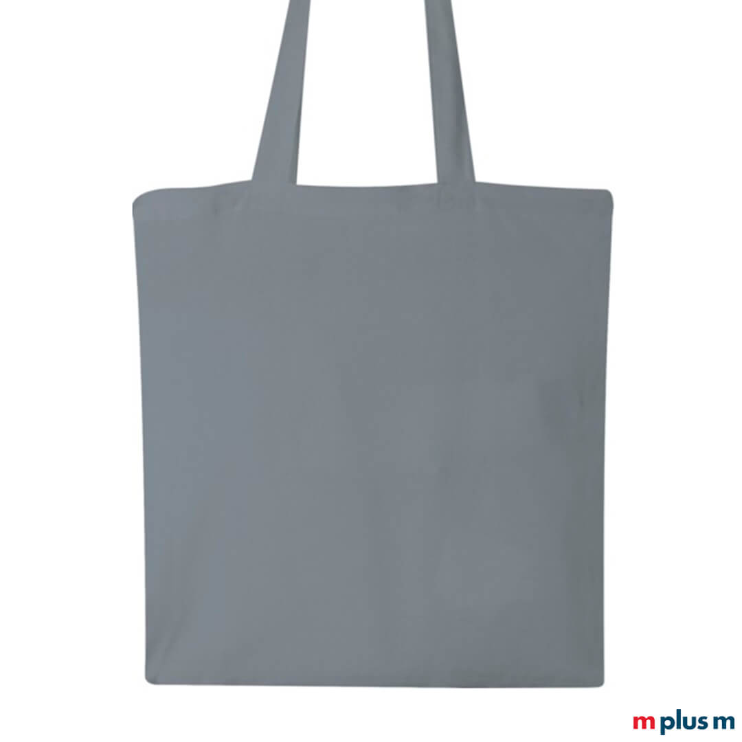 Graue Baumwolltasche bedrucken