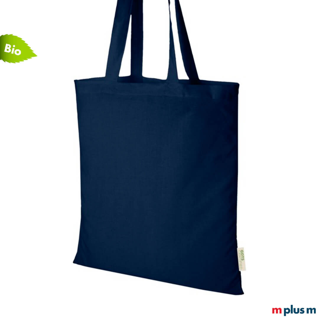 Nachhaltige Tasche aus zertifizierter Baumwolle mit Logo bedrucken als Geschenk an Kunden und Mitarbeiter