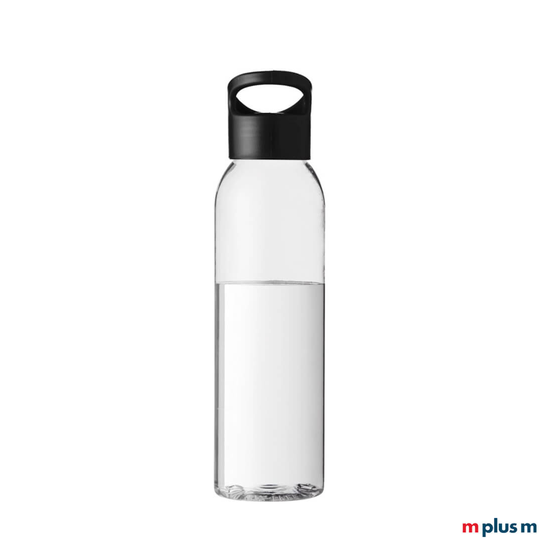 Nachhaltige Sportflasche in schwarz mit Ihrem Logo bedrucken
