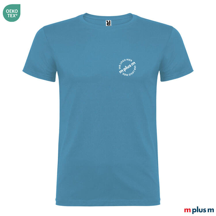 Shirt in Royal Blau von Roly – OEKO-TEX®, ideal für Bedruckung mit Logo, EXPRESS verfügbar