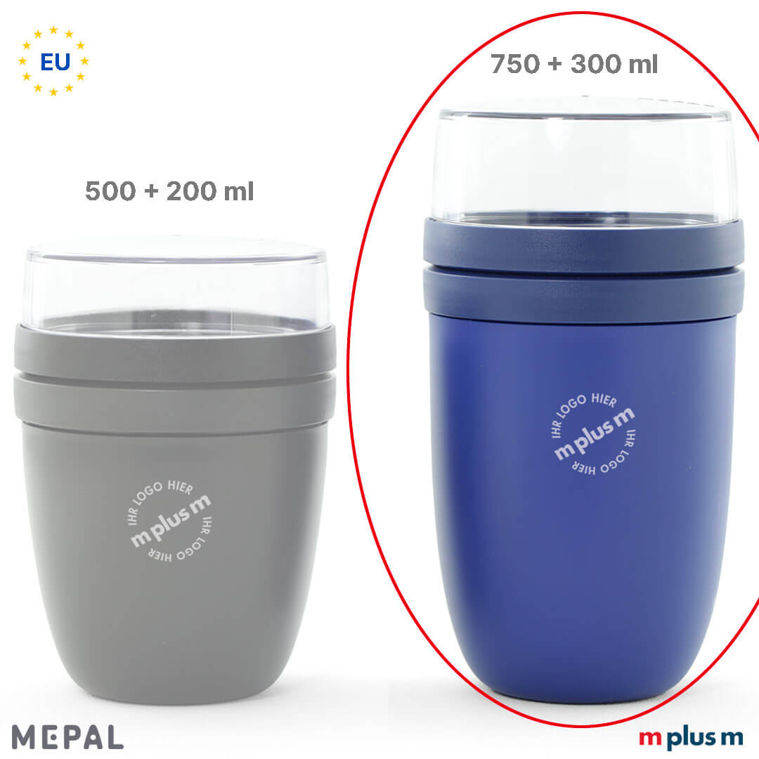 Größenvergleich Mepal Ellipse Müslibecher